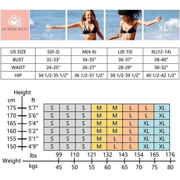 NWT! Women’s As Rose Rich black hummingbird bathing suit Small - Picture 4 of 4